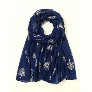 Elegant Luxurious scarf or wrap features a sophisticated 3D leaf pattern